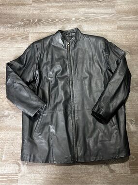 Vintage Venezia lane Bryant black leather jacket SEE MEASUREMENTS BELOW